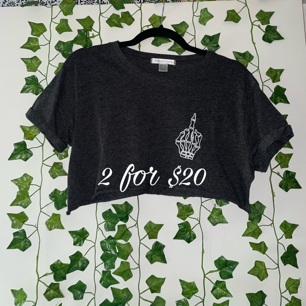 Grey crop top